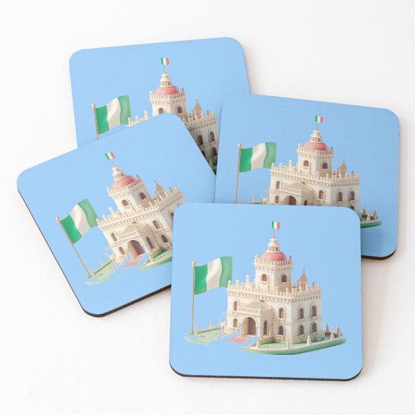 Item preview, Cute 3D Royal Palace Label – Italy Flag Minimal Art,  designed and sold by PaintMeWorld.