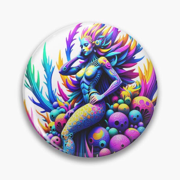 Item preview, beautiful mermaid on a coral throne designed and sold by LoneAngel.