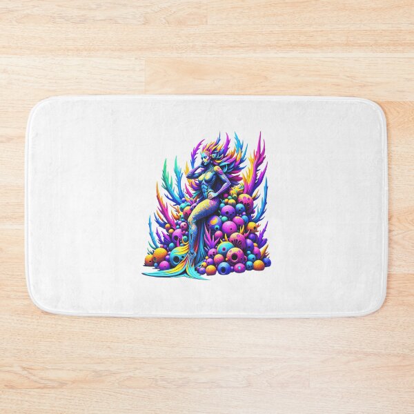 Item preview, beautiful mermaid on a coral throne designed and sold by LoneAngel.