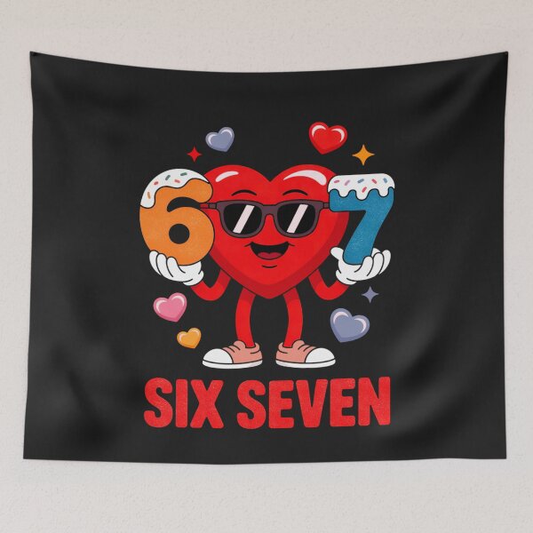 Item preview, Six Seven Valentine Meme Heart designed and sold by FreshVibe Prints.