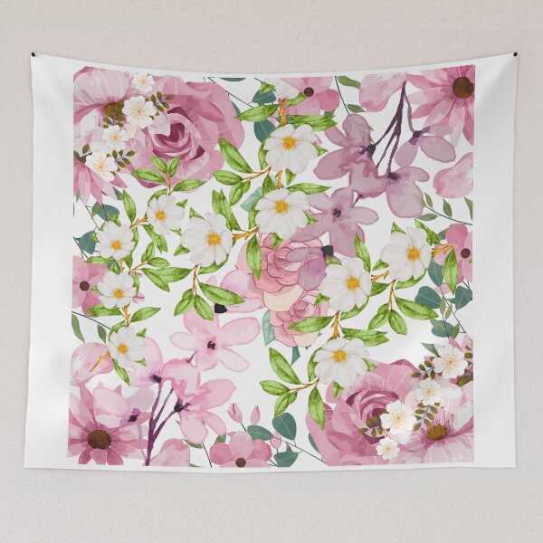Item preview, Soft Pink Floral Botanical Pattern designed and sold by NilofaDesigns.