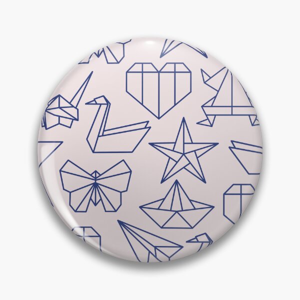 Item preview, pink and blue origami animals pattern designed and sold by winterpumpkin.