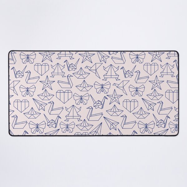 Item preview, pink and blue origami animals pattern designed and sold by winterpumpkin.