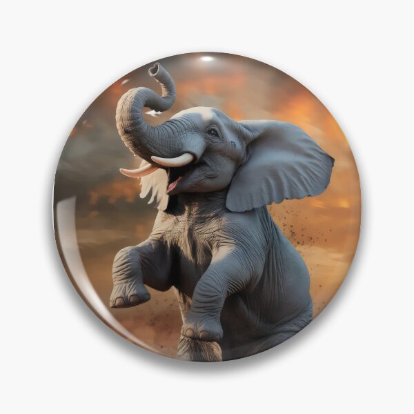 Item preview, Elephant and mouse in the desert. designed and sold by MyHappyArtShop.