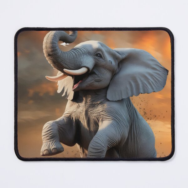 Item preview, Elephant and mouse in the desert. designed and sold by MyHappyArtShop.
