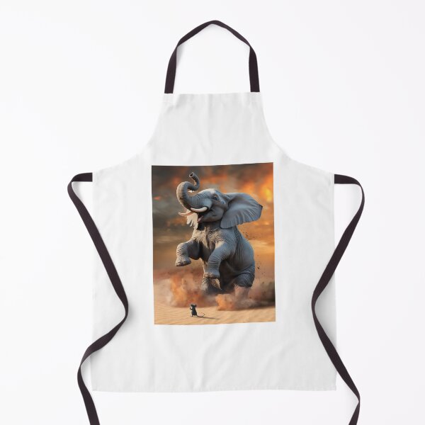 Item preview, Elephant and mouse in the desert. designed and sold by MyHappyArtShop.