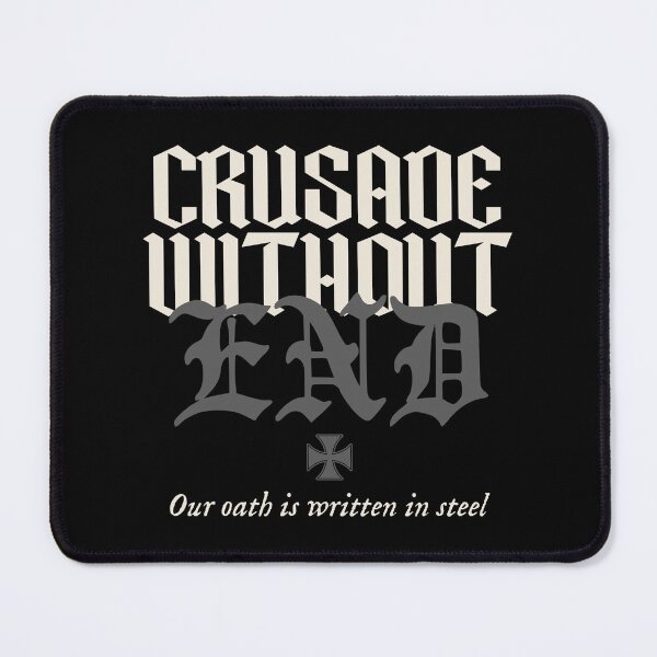 Item preview, CRUSADE WITHOUT END: The Eternal Zeal of the Black Templars designed and sold by DesignFlexTees.