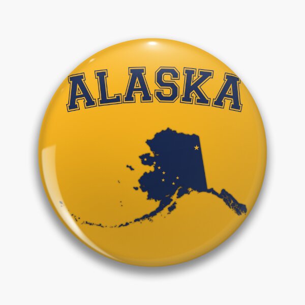 Item preview, Alaska State Flag Map - Vintage Varsity Style designed and sold by mashmosh.