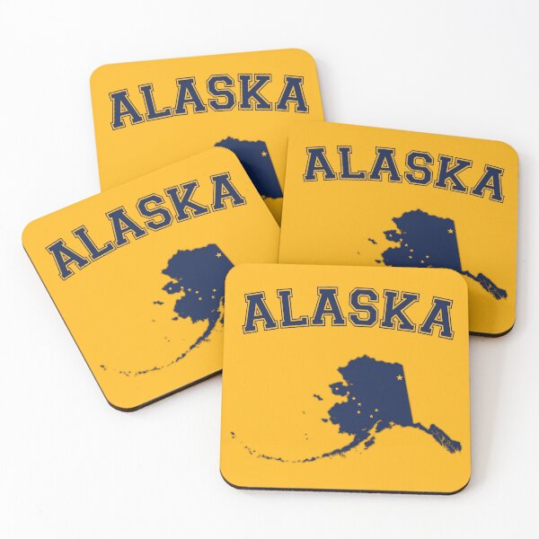 Item preview, Alaska State Flag Map - Vintage Varsity Style designed and sold by mashmosh.