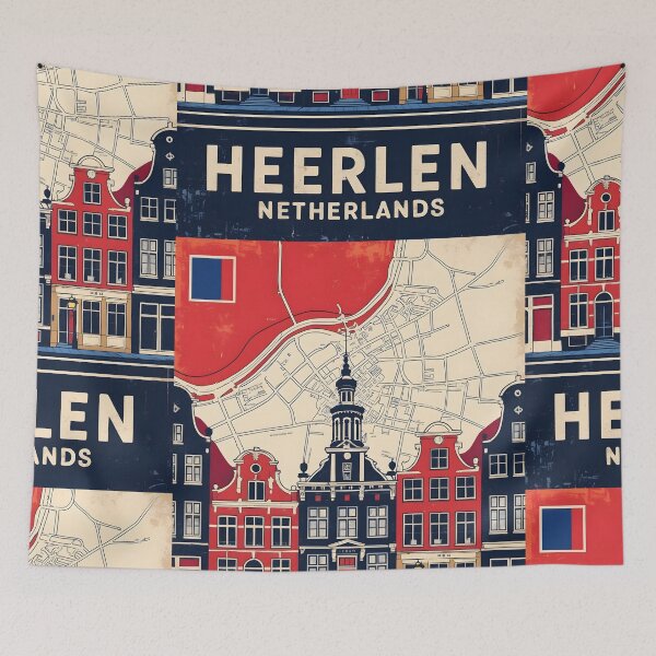 Item preview, Heerlen Netherlands 1950s Vintage Travel Tourism designed and sold by TravelersGems.
