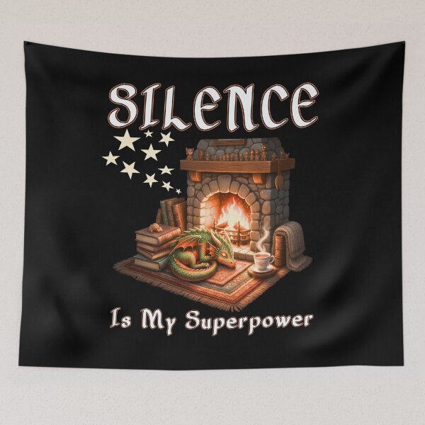 Item preview, SILENCE IS MY SUPERPOWER introvert bookworm cosy at home reading a lot  designed and sold by Jt41.