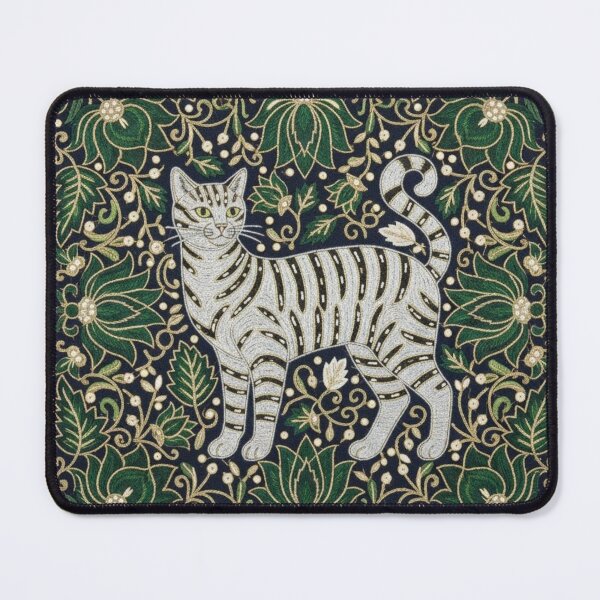 Item preview, Modern Cat Stitch - Delicate Embroidery-Style Art designed and sold by Jchan24.