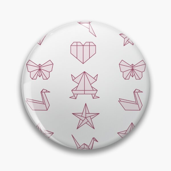Item preview, pink and white tiny origami animals pattern designed and sold by winterpumpkin.