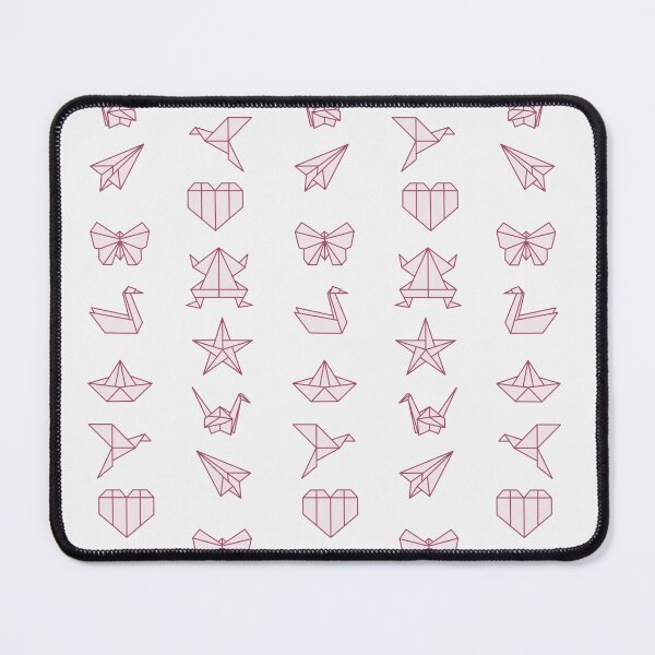 Item preview, pink and white tiny origami animals pattern designed and sold by winterpumpkin.