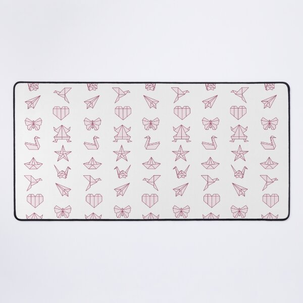 Item preview, pink and white tiny origami animals pattern designed and sold by winterpumpkin.