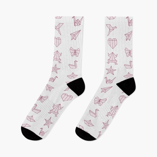 Item preview, pink and white tiny origami animals pattern designed and sold by winterpumpkin.