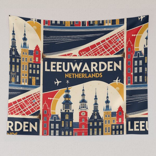 Item preview, Leeuwarden Netherlands 1950s Vintage Travel Tourism designed and sold by TravelersGems.