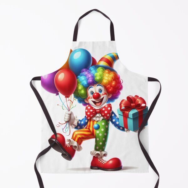 Item preview, Happy Birthday Clown with Balloons - Cute Circus Party Art designed and sold by Wild-way Art.