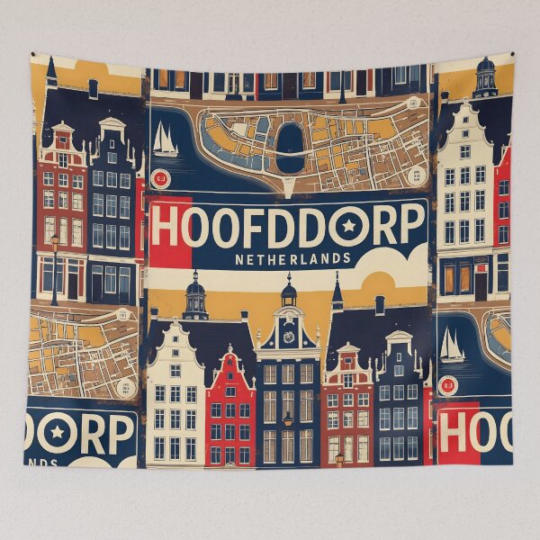 Item preview, Hoofddorp Netherlands 1950s Vintage Travel Tourism designed and sold by TravelersGems.