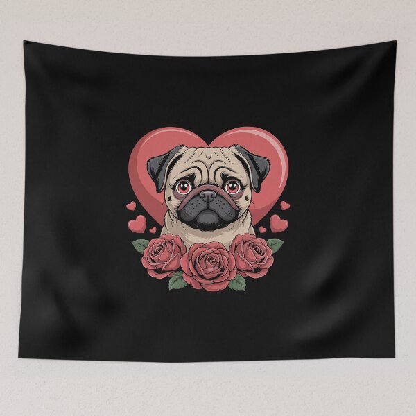 Artikelvorschau, valentien pug entworfen und verkauft von jkrphoto.