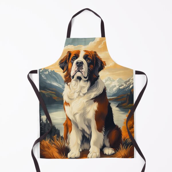Item preview, Majestic Saint Bernard in Mountain Landscape designed and sold by PetsArt.