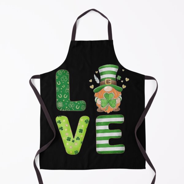 Item preview, Lucky Irish Love Gnome – Green Plaid Tartan & Shamrock designed and sold by Tw1nsAIArt.