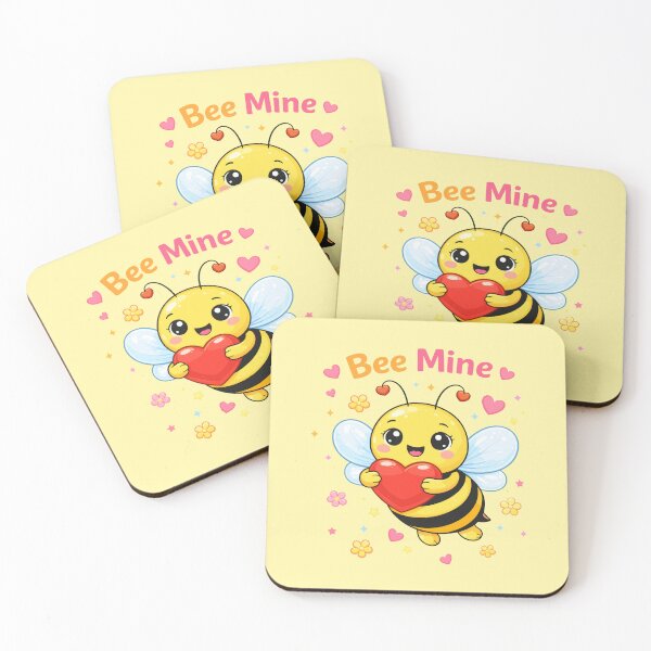 Item preview, Kids Valentine's Day - Cute Kawaii animals Bee Mine designed and sold by Sitchko.