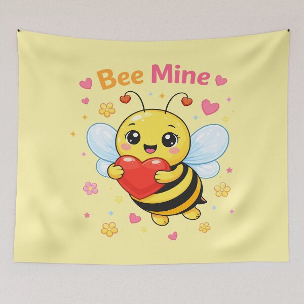 Item preview, Kids Valentine's Day - Cute Kawaii animals Bee Mine designed and sold by Sitchko.