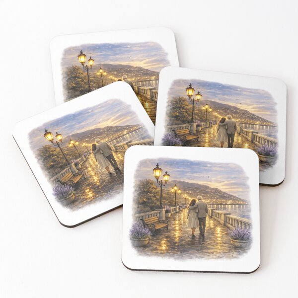 Item preview, Evening Walk by the Sea designed and sold by EstiArts.