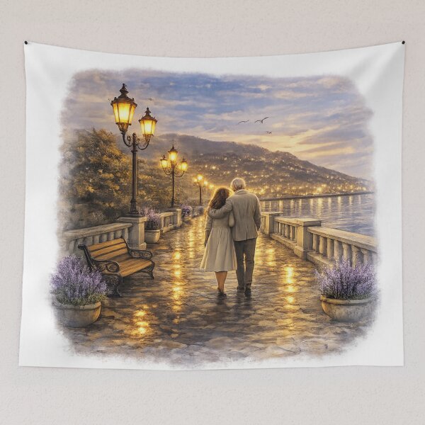 Item preview, Evening Walk by the Sea designed and sold by EstiArts.