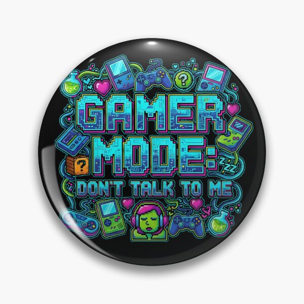Item preview, GAMER MODE: DON'T TALK TO ME gaming retro pixel graphics retro gaming, vintage games designed and sold by Jt41.