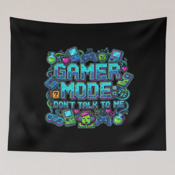 Item preview, GAMER MODE: DON'T TALK TO ME gaming retro pixel graphics retro gaming, vintage games designed and sold by Jt41.