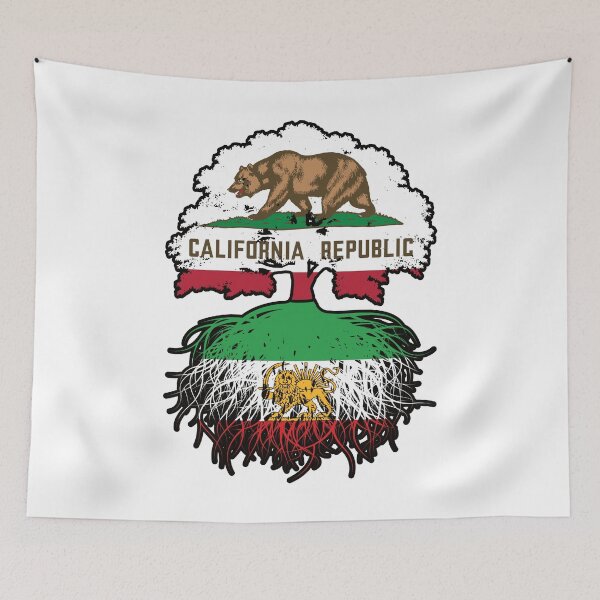 Item preview, California Grown, Iranian Roots – Lion and Sun Heritage Design designed and sold by FlagX.