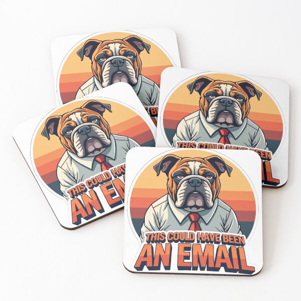 Item preview, grumpy Bulldog Office Humor Sticker - This Could Have Been An Email Sarcastic Quote designed and sold by The Grumpy Pet Club.