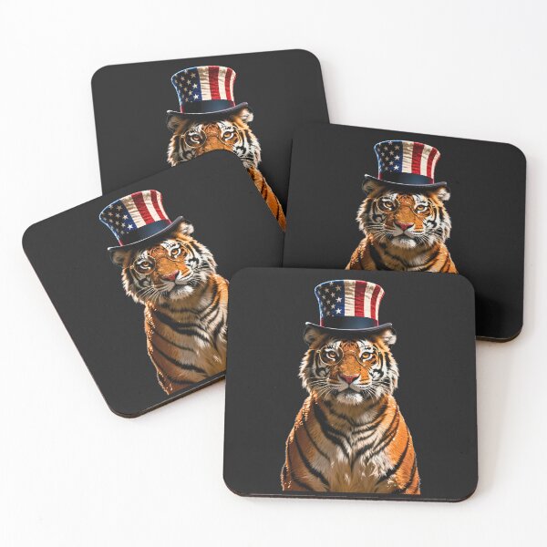 Item preview, Patriotic Tiger: Uncle Sam's Wild Spirit- Independence Day Vibes designed and sold by fantasy.world.