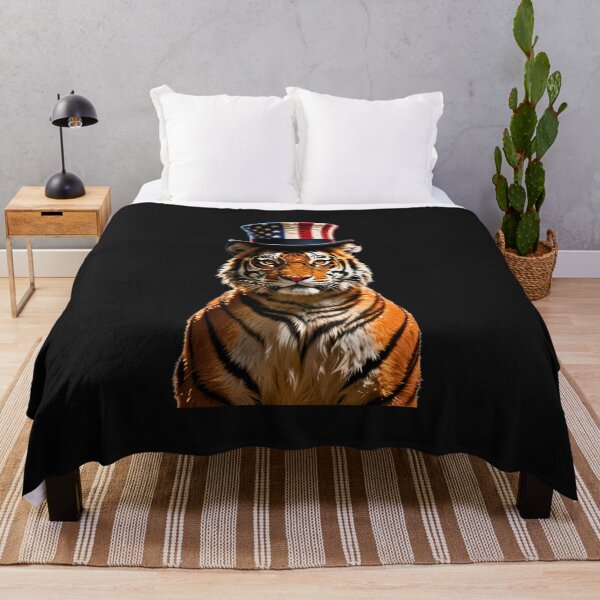 Item preview, Patriotic Tiger: Uncle Sam's Wild Spirit- Independence Day Vibes designed and sold by fantasy.world.