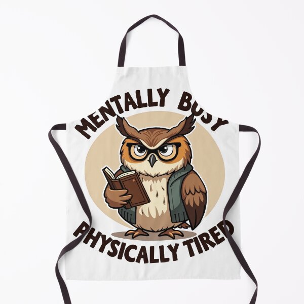 Item preview, Grumpy Owl Sticker - Mentally Busy Physically Tired Sarcastic Quote designed and sold by The Grumpy Pet Club.