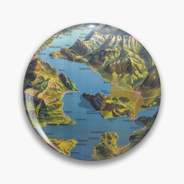 Item preview, Vintage Map of Lake Lucerne, Switzerland designed and sold by PetsArt.