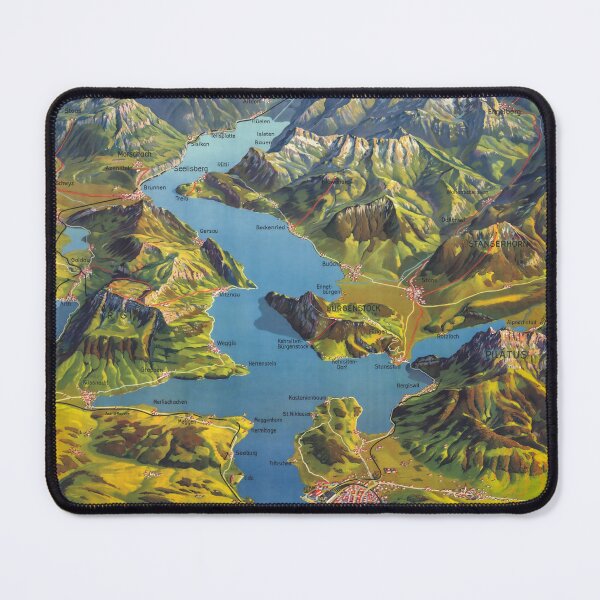 Item preview, Vintage Map of Lake Lucerne, Switzerland designed and sold by PetsArt.