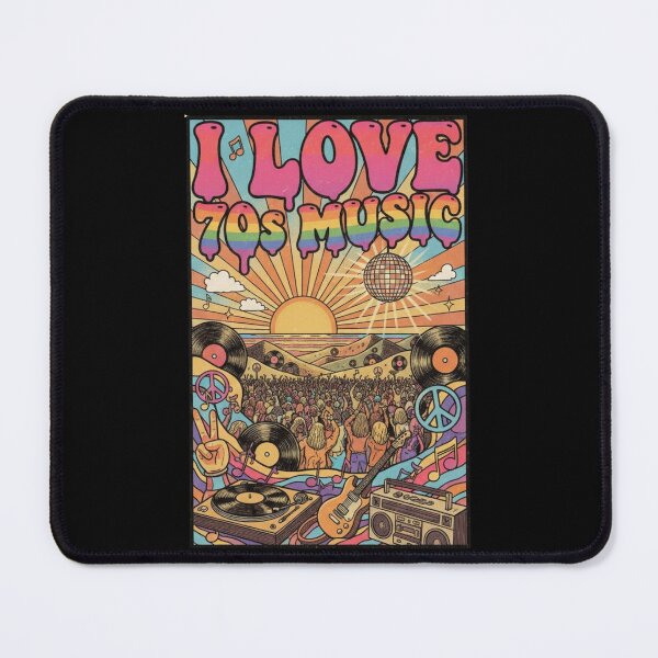 Item preview, I Love 70's Music vintage design designed and sold by RichTeeDesigns.
