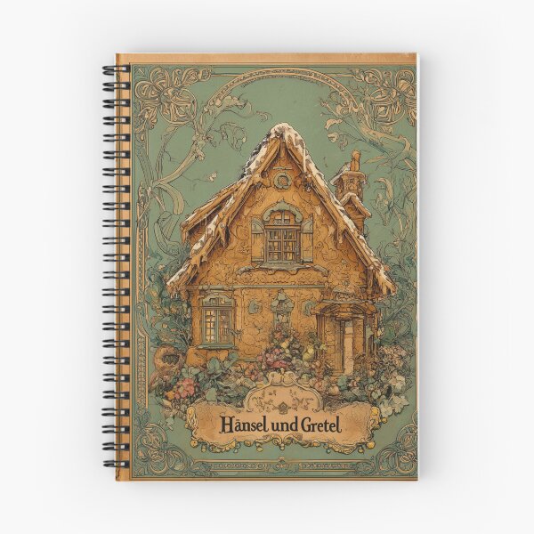 Item preview, Hansel and Gretel – Vintage Fairy Tale Book Cover Illustration designed and sold by GildedPagesCo.