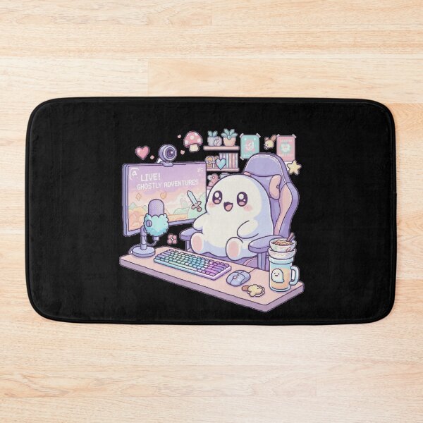 Item preview, Cute Ghost Gamer Streaming Pastel Setup designed and sold by Meryem Mamouni.