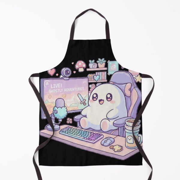 Item preview, Cute Ghost Gamer Streaming Pastel Setup designed and sold by Meryem Mamouni.