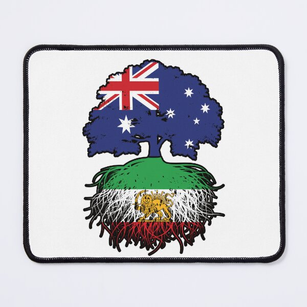 Item preview, Australia Grown, Iranian Roots – Lion and Sun Heritage Design designed and sold by FlagX.