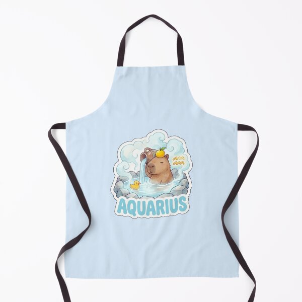 Item preview, Zodiac Capybara Aquarius – Creative Air Sign Onsen Cute Zodiac Sticker designed and sold by Nuist25.