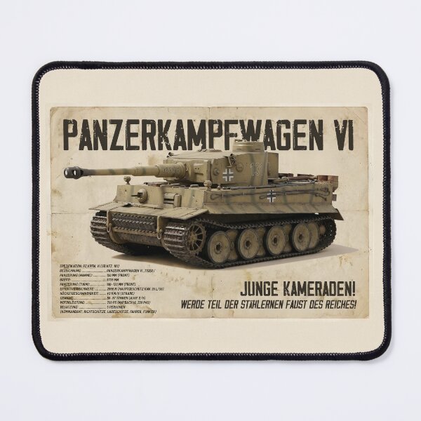 Item preview, Panzer VI (Pz.Kpfw. VI) Tiger I – Vintage WWII German Tank Poster designed and sold by Jeeklsdotcom.