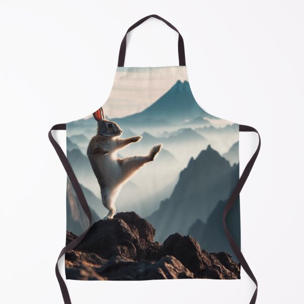 Item preview, Brown rabbit doing karate in nature designed and sold by Dogandesighn.