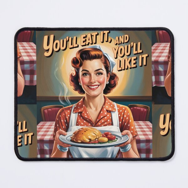 Item preview, You'll Eat It - Retro 1950s Pin-Up Kitchen Art designed and sold by MooLaLa.Store.