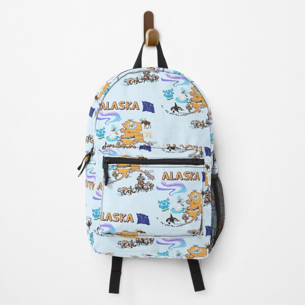 Item preview, Alaska Adventure, Wildlife & Landmarks Map designed and sold by mashmosh.