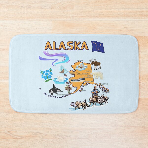 Item preview, Alaska Adventure, Wildlife & Landmarks Map designed and sold by mashmosh.